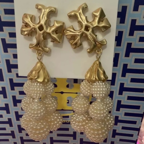 Tory Burch Jewelry - Tory burch exaggerated beaded earrings